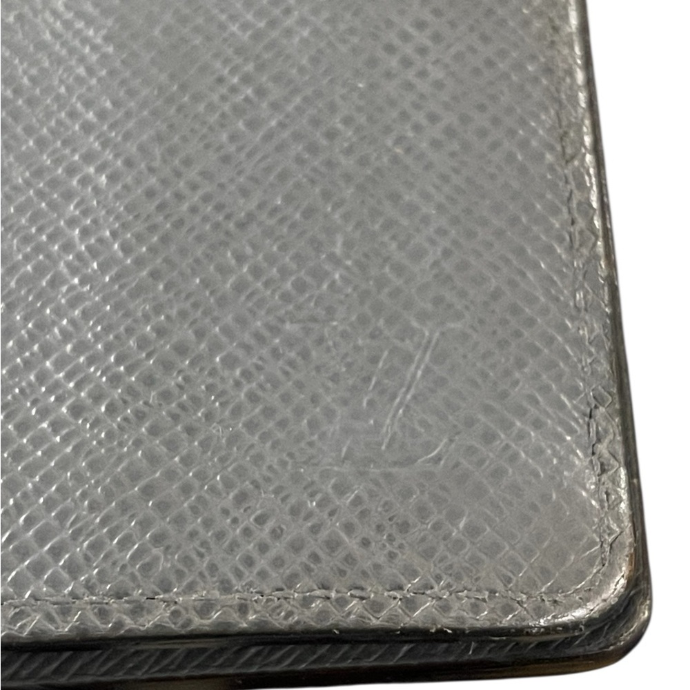 RARE Space Grey Taiga Leather Flat Lay Bi Fold LV Wallet - Picture 3 of 16